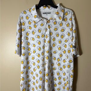 Shank It Golf Beer‎ Mug All Over Print Performance Polo Shirt 2XL